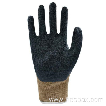 Hespax Anti-wear Nylon Latex Crinkle Safety Gloves
